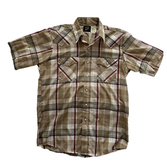 Vintage Saddle‎ King Western Shirt Pearl Snaps Large USA Made 70’s 80’s - Picture 1 of 10
